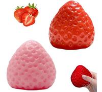 Taba Squishy XXL, 2 unidades, Squishy XXL, Squishy Fufu Squishy, Taba Squishy, Juego de apretón, juguete para apretar el estrés, juguetes fidget para niños y adultos (rosa + rojo)