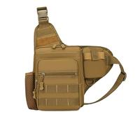 TABAGFKFNV Bolsa de Escalada for Acampar, Bolsa de Pecho for Hombres, Ciclismo, Senderismo, Viajes, Deporte al Aire Libre, Bandolera táctica(Khaki)
