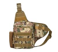 TABAGFKFNV Bolsa de Escalada for Acampar, Bolsa de Pecho for Hombres, Ciclismo, Senderismo, Viajes, Deporte al Aire Libre, Bandolera táctica(Camo)