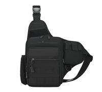 TABAGFKFNV Bolsa de Escalada for Acampar, Bolsa de Pecho for Hombres, Ciclismo, Senderismo, Viajes, Deporte al Aire Libre, Bandolera táctica(Black)