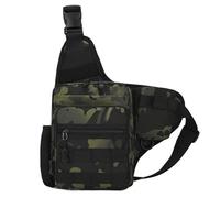TABAGFKFNV Bolsa de Escalada for Acampar, Bolsa de Pecho for Hombres, Ciclismo, Senderismo, Viajes, Deporte al Aire Libre, Bandolera táctica(Camo Green)