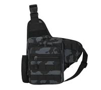 TABAGFKFNV Bolsa de Escalada for Acampar, Bolsa de Pecho for Hombres, Ciclismo, Senderismo, Viajes, Deporte al Aire Libre, Bandolera táctica(Camo Gray)