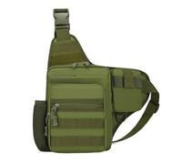 TABAGFKFNV Bolsa de Escalada for Acampar, Bolsa de Pecho for Hombres, Ciclismo, Senderismo, Viajes, Deporte al Aire Libre, Bandolera táctica(Green)