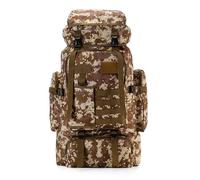 TABAGFKFNV Bolsa de montañismo de 80L, mochilas tácticas for escalar, mochila grande for exteriores, senderismo, Camping, bolsas de viaje(Desert camouflage)