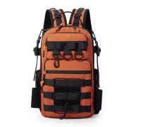 TABAGFKFNV Bolsa de Senderismo de Camuflaje al Aire Libre, Mochila Multifuncional de Gran Capacidad, Ciclismo, Pesca, Viaje(Orange)