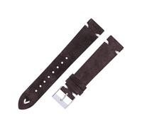 TABAGFKFNV Correa de cuero genuino unisex hecha a mano, 18 mm, 20 mm, correa clásica vintage de cuero genuino, liberación rápida.(Dark brown,20mm)