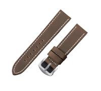 TABAGFKFNV Correa de cuero vintage for reloj inteligente deportivo, de 20 mm y 22 mm, unisex, de liberación rápida.(Brown White,20mm)