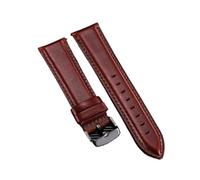 TABAGFKFNV Correa de liberación rápida unisex vintage de cuero genuino, 18 mm, 20 mm y 22 mm, hebilla de acero inoxidable.(Red (black),22mm)