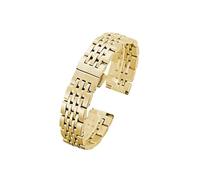 TABAGFKFNV Correa de reloj de acero inoxidable de 18 mm, 19 mm, 20 mm, 21 mm y 22 mm con hebilla de mariposa sólida, accesorios universales for correas de reloj.(Gold,22mm)