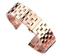 TABAGFKFNV Correa de reloj de acero inoxidable macizo for hombre y mujer, correa de metal de 20, 22, 24 y 26 mm, liberación rápida.(Rose Gold,20mm)