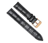 TABAGFKFNV Correa de reloj de cuero de repuesto universal for hombre y mujer, 12 mm, 14 mm, 16 mm, 18 mm, 20 mm, 22 mm y 24 mm.(Black-RG,16mm)
