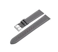 TABAGFKFNV Correa de reloj de cuero genuino de 18 mm y 20 mm, unisex, vintage, accesorio de pulsera de liberación rápida.(Gray,18mm)