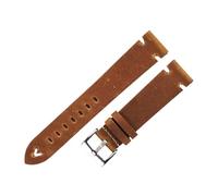 TABAGFKFNV Correa de reloj de cuero genuino hecha a mano, 18 mm, 19 mm, 20 mm, 21 mm y 22 mm, correa de reloj clásica vintage hecha a mano de liberación rápida.(Light Brown-silver,22mm)