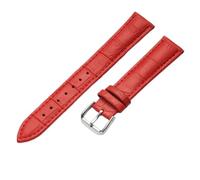 TABAGFKFNV Correa de reloj de cuero genuino vintage de 15 mm, 16 mm, 17 mm, 18 mm, 19 mm, 20 mm y 22 mm. Accesorios for reloj de liberación rápida.(Red,18mm)