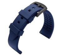 TABAGFKFNV Correa de reloj de goma de 18 mm, 19 mm, 20 mm, 21 mm, 22 mm y 24 mm, accesorios for reloj, pulsera de liberación rápida for hombre y mujer.(Blue-Black,21mm)