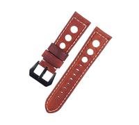 TABAGFKFNV Correa de reloj vintage de cuero genuino for hombre, 20 mm, 22 mm y 24 mm, correa intercambiable de liberación rápida.(B2,22mm)