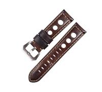 TABAGFKFNV Correa de reloj vintage de cuero genuino for hombre, 20 mm, 22 mm y 24 mm, correa intercambiable de liberación rápida.(S1,22mm)