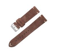TABAGFKFNV Correa de reloj vintage de cuero genuino, unisex, de 18 mm, 20 mm y 22 mm, con liberación rápida e intercambiable.(Coffee Brown,22mm)