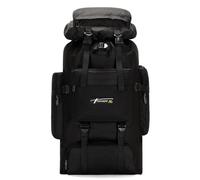 TABAGFKFNV Mochila de camuflaje al aire libre de 80L for hombre, viaje militar de gran capacidad for senderismo, bolsa(Black)