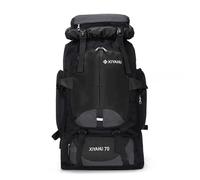 TABAGFKFNV Mochila de viaje Camping hombres 70L bolsa de senderismo grande mochila turística deportes al aire libre escalada(Black)