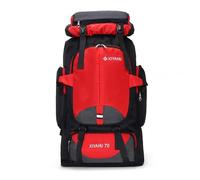 TABAGFKFNV Mochila de viaje Camping hombres 70L bolsa de senderismo grande mochila turística deportes al aire libre escalada(Red)