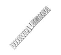 TABAGFKFNV Pulsera de acero plana curvada Banda de acero inoxidable Hebilla plegable universal Correa de reloj de liberación rápida Elástica de acero inoxidable(Silver,20mm)