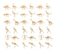 Tabanzhe 36 piezas de huesos de dinosaurio, figuras de esqueleto de fósiles de dinosaurio, huesos de dinosaurio, decoraciones de fiesta, rellenos de bolsas para actividades científicas, cumpleaños