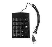Tabanzhe Teclado numérico USB portátil - 19 teclas compacto mini teclado numérico para laptop, PC, computadora de escritorio y portátil, cálculo de oficina (negro)