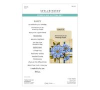 Tabbed in & Out Sentiments - Juego de sellos y troqueles transparentes de la colección Tabbed Classics de Wendy Vecchi