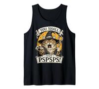 Tabby Cat Wizard You Shall Not PSPSPS Fantasy Magic Lover Camiseta sin Mangas