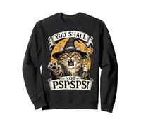 Tabby Cat Wizard You Shall Not PSPSPS Fantasy Magic Lover Sudadera