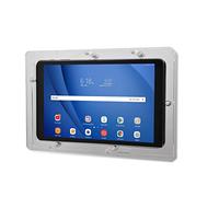 TABcare Carcasa antirrobo de acrílico VESA para Galaxy Tab A9 8.7 con kit de montaje en pared y cable USB C de ángulo de 90 grados (TAB A9, transparente)