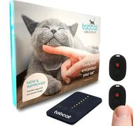 Tabcat V2 Localizador para Gatos - Más Preciso Que el GPS - Sin Suscripción Mensual - 2 Dispositivos de rastreo y 2 Fundas Protectoras - para Gatos de Interior/Exterior - Pequeños y Ligeros