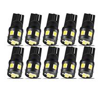 TABEN 194 Bombilla LED T10 168 2825 W5W Luz LED Superbrillante 2835 Chipset Bombilla LED utilizada para el interior del coche Domo Mapa Puerta Cortesía Placa de matrícula Luces blancas 12V (10 piezas)