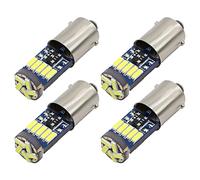 TABEN 4 Uds Canbus BA9s Bombilla LED 15 SMD 4014 Chipset BA9S H6W T4W luz de estacionamiento luz de Marcha atrás Bombilla de luz Lateral sin Errores Bombilla de luz Blanca 12V