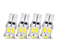 TABEN CanBus 194 Bombilla LED 8-SMD 5630 Chipsets T10 168 175 2825 W5W Luz de matrícula Interior del Coche Mapa Domo Luz marcadora Lateral Xenón Blanco 6000K 2.5W 12-24V (Paquete de 4)