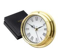 Tabic Classic - Reloj de pared (latón, latón lacado pesado, 1/2 kg), diseño de reloj de pared, regalo hecho a mano en Inglaterra