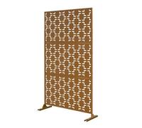 Tabique basciano con diseño atractivo acero 180x90x40cm - marrón [casa.pro]