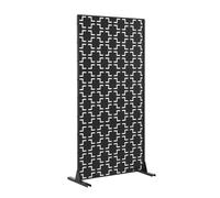 Tabique basciano con diseño atractivo acero 180x90x40cm - negro [casa.pro]