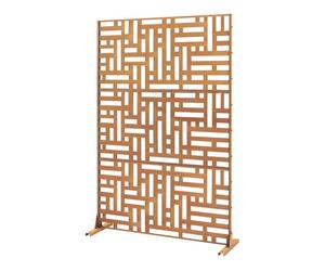 Tabique bernalda con diseño atractivo acero 180x120x40cm - marrón [casa.pro]