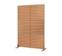 casa.pro Separador de Ambientes Nordepp Biombo Tabique Exterior y Interior Pantalla de Privacidad Protección contra Sol y Viento Acero Corten 180 x 120 x 40 cm - Marrón óxido