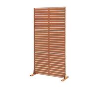 casa.pro Separador de Ambientes Nordepp Biombo Tabique Exterior y Interior Pantalla de Privacidad Protección contra Sol y Viento Acero Corten 180 x 90 x 40 cm - Marrón óxido