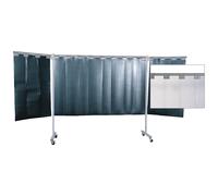 Tabique rodante de protección para soldadores modelo de 3 piezas, H x A 1930 x 3800 mm