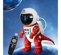TABKSOLA Proyector Galaxy con dinosaurio astronauta, 8 modos de luz, temporizador y mando a distancia, ideal para techo de dormitorio (rojo)