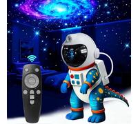 TABKSOLA Proyector Galaxy con dinosaurio astronauta, 8 modos de luz, temporizador y mando a distancia, ideal para techo de dormitorio