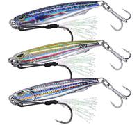 TABKSOLA Señuelos Pesca, Set de Cebos Metálicos, Giratorios y Brillantes para Peces Depredadores Cebos de Pesca Duraderos y Bien Elaborados para Agua Dulce y Salada.