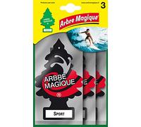 Arbre Magique, Ambientador para Coche, Fragancia Deportiva, Perfume Intenso y Estructurado, duración hasta 7 semanas, Fabricado en Italia, Formato Multipack de 3 Unidades