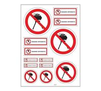 Tabla A4 adhesivos de Radar interdit Pegatina Adhesiva - B37