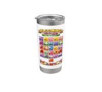 Tabla ABC floral colorida del alfabeto de la A a la Z Vaso térmico de acero inoxidable de doble pared