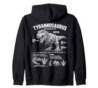 Tabla científica de Dinosaurios Tyrannosaurus Rex Anatomy Sudadera con Capucha